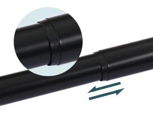 H.VERSAILTEX Curtain Rods for Windows Adjustable Length 1 Inch Diameter Bedroom, Kitchen, Living Room Curtain Rod with Classic Round End Caps