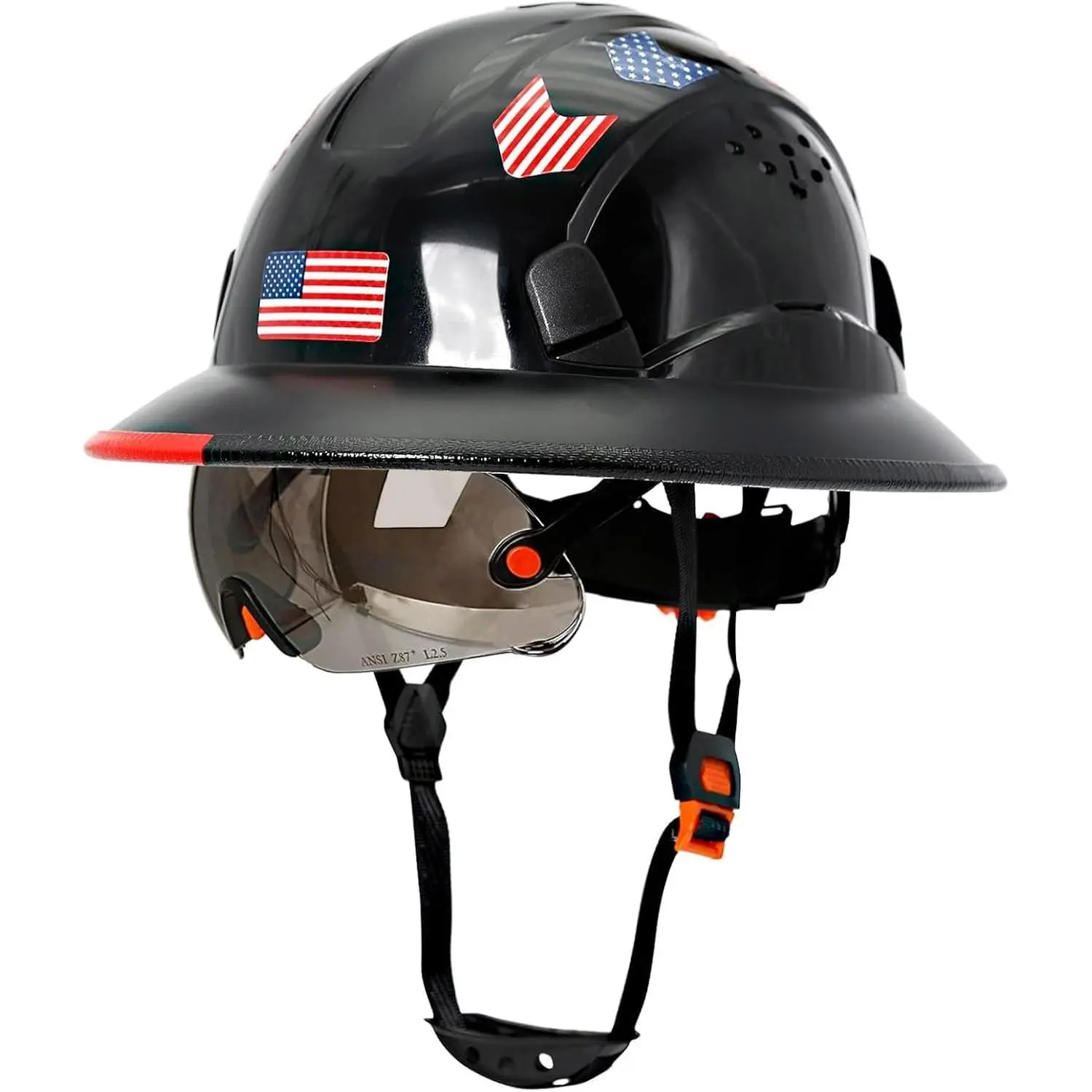 Full Brim Outdoor Cap with Clear Flip-Up Face Shield, Vented Sun Hat with Adjustable Airflow, Lightweight All-Weather Headwear for Gardening Farming DIY Yard Work