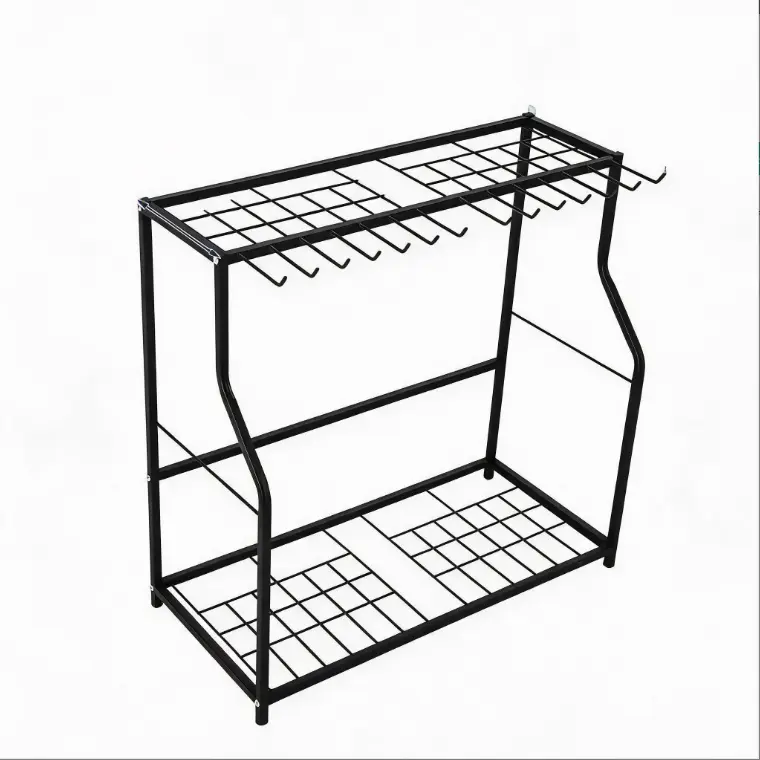 29-Inch Heavy Duty Garden Tool Organizer Rack, Steel Yard Storage for Shovels, Rakes, Brooms, Yard Tools Tower Rack