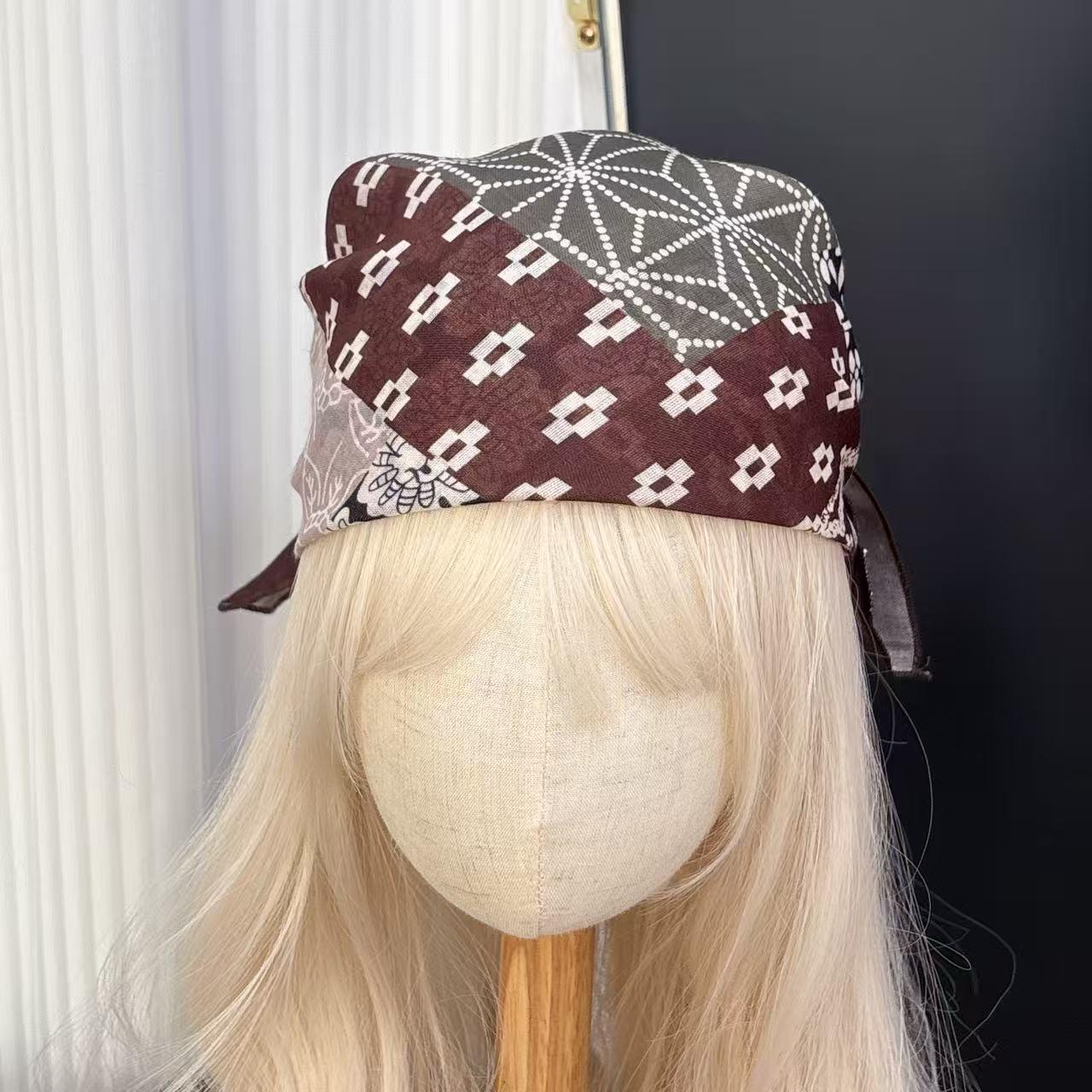 Vintage y2k millennial hottie headscarf female personality trend hip hop street dance square scarf popular accessories