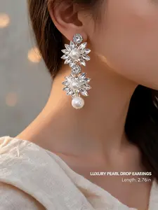 Long Tassel Rhinestone Dangle Earrings, Elegant Drop Crystal Earrings for Women, Sparkly Wedding Party Jewelry, Trendy Evening Accessories