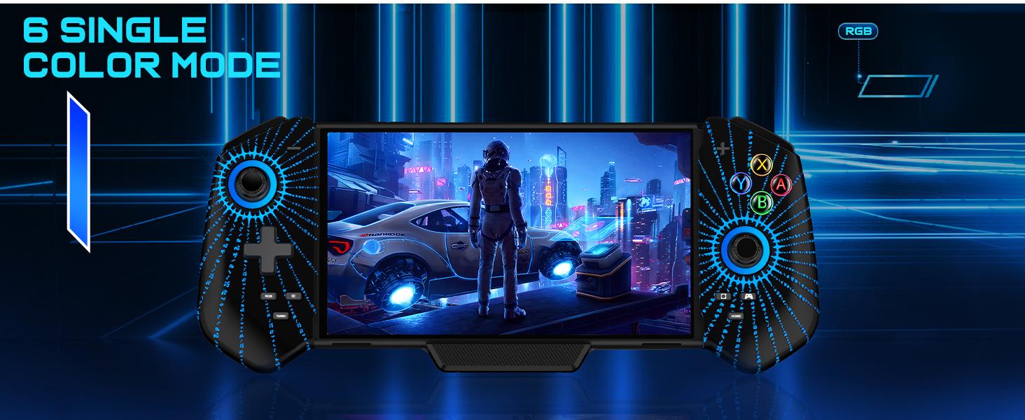 Pro Controller for Switch/OLED,One-Piece Switch Joycon Grip with Hall Effect Joystick,Switch Controller for Handheld with Turbo/Programmable/6-Axis/Vibration/4 Games Card Slot