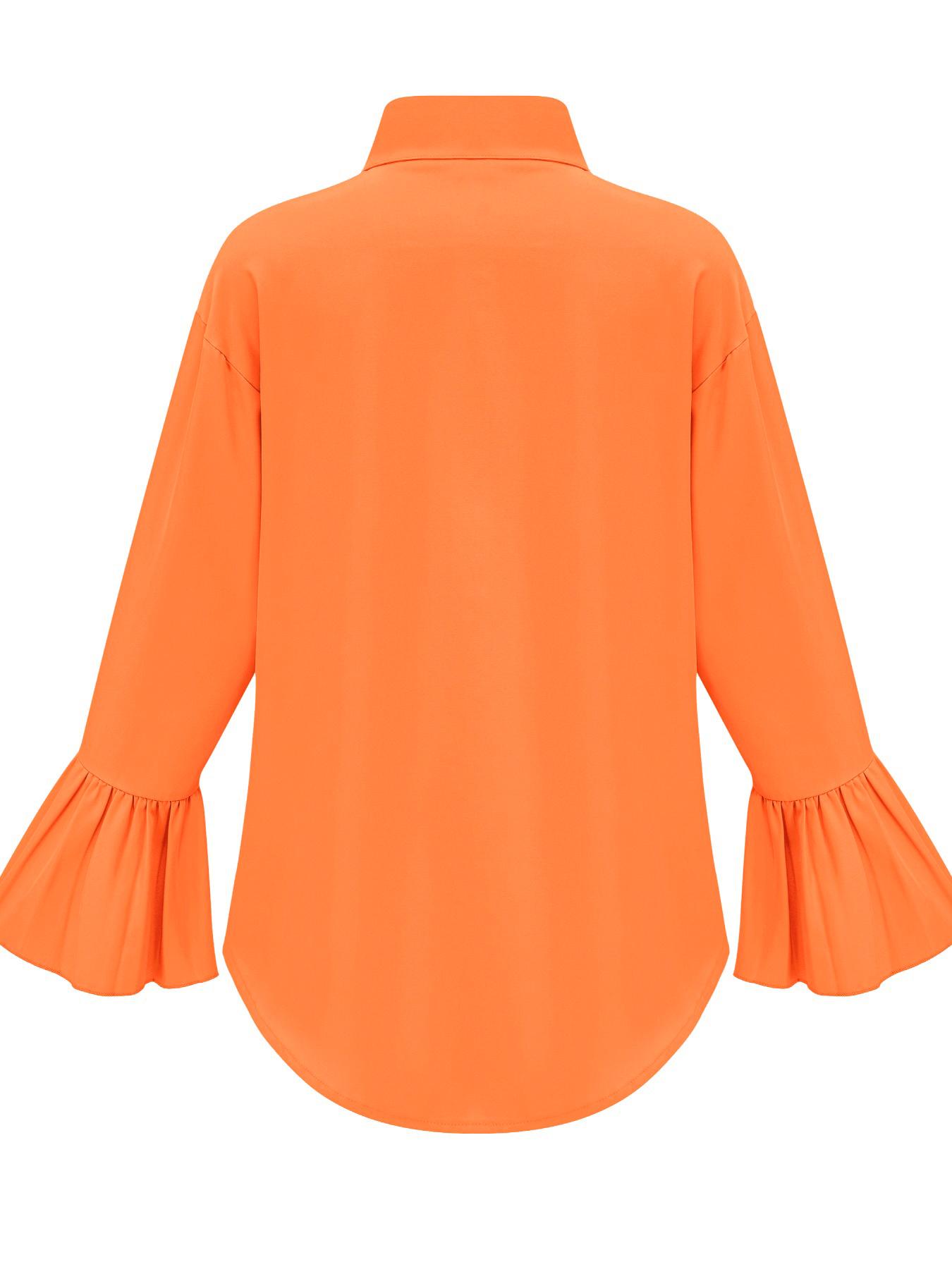 Women's Plain Shirt, Casual Button Top for Summer, Ladies Clothes for Daily Wear, Blouse