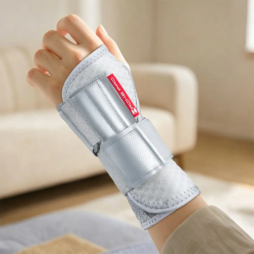 Six-Panel Reinforced Wrist Support Brace, Compression Design, Breathable Fabric, Tight Fit for Wrist Comfort, Ideal for Sports & Daily Use