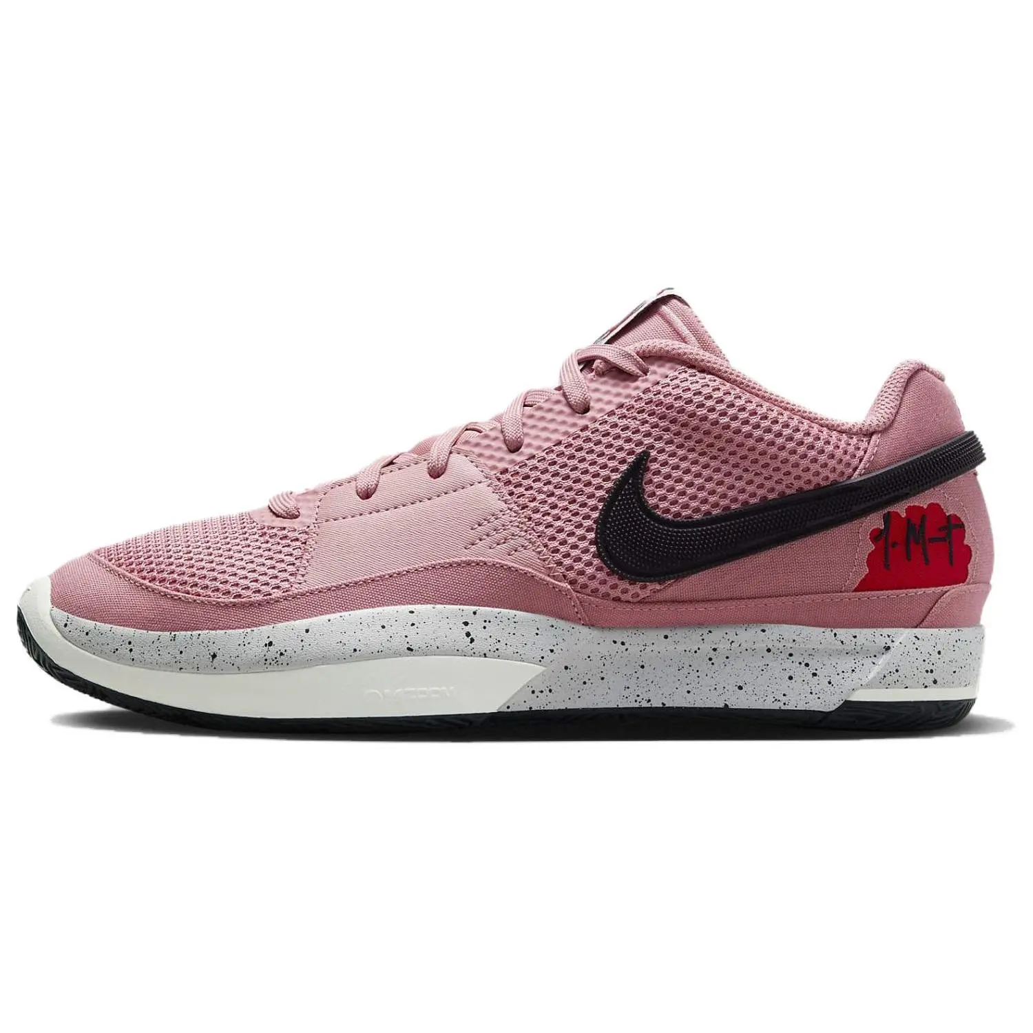 Nike Ja 1 Morant Basketball Shoes for Men – Round Toe, Lace-Up, Low-Top, Red Black White Verifiable, with credentials and supporting global authentication