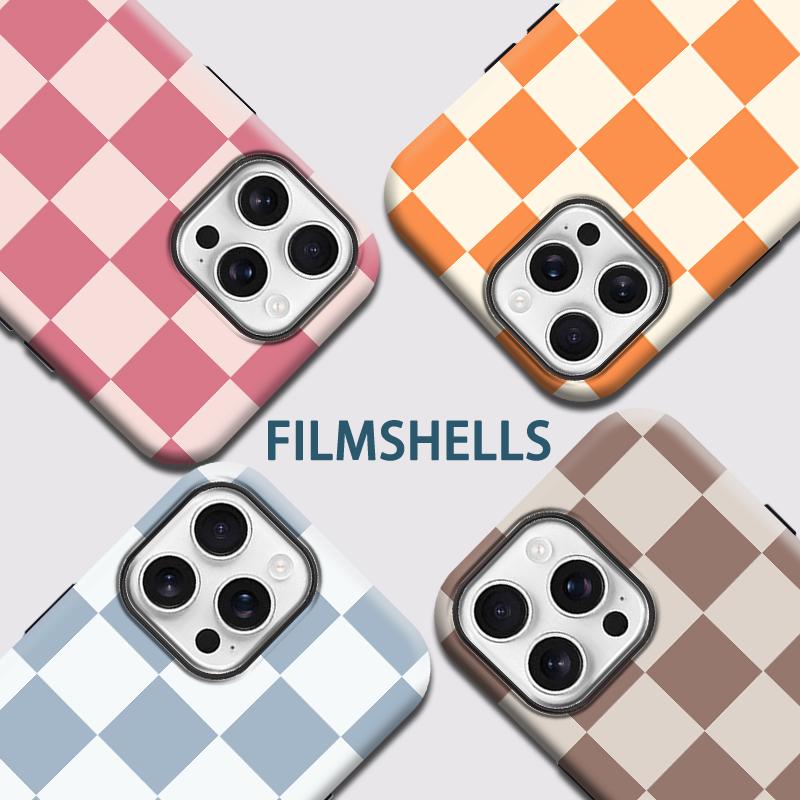 Matte Anti-slip Checkerboard Phone Case for iPhone17 Air 16 Pro Max 15 14 Plus 13 12 11 XS Anti-fingerprint and oil stain resistant, wear-resistant and scratch-resistant, premium matte texture.MFL03