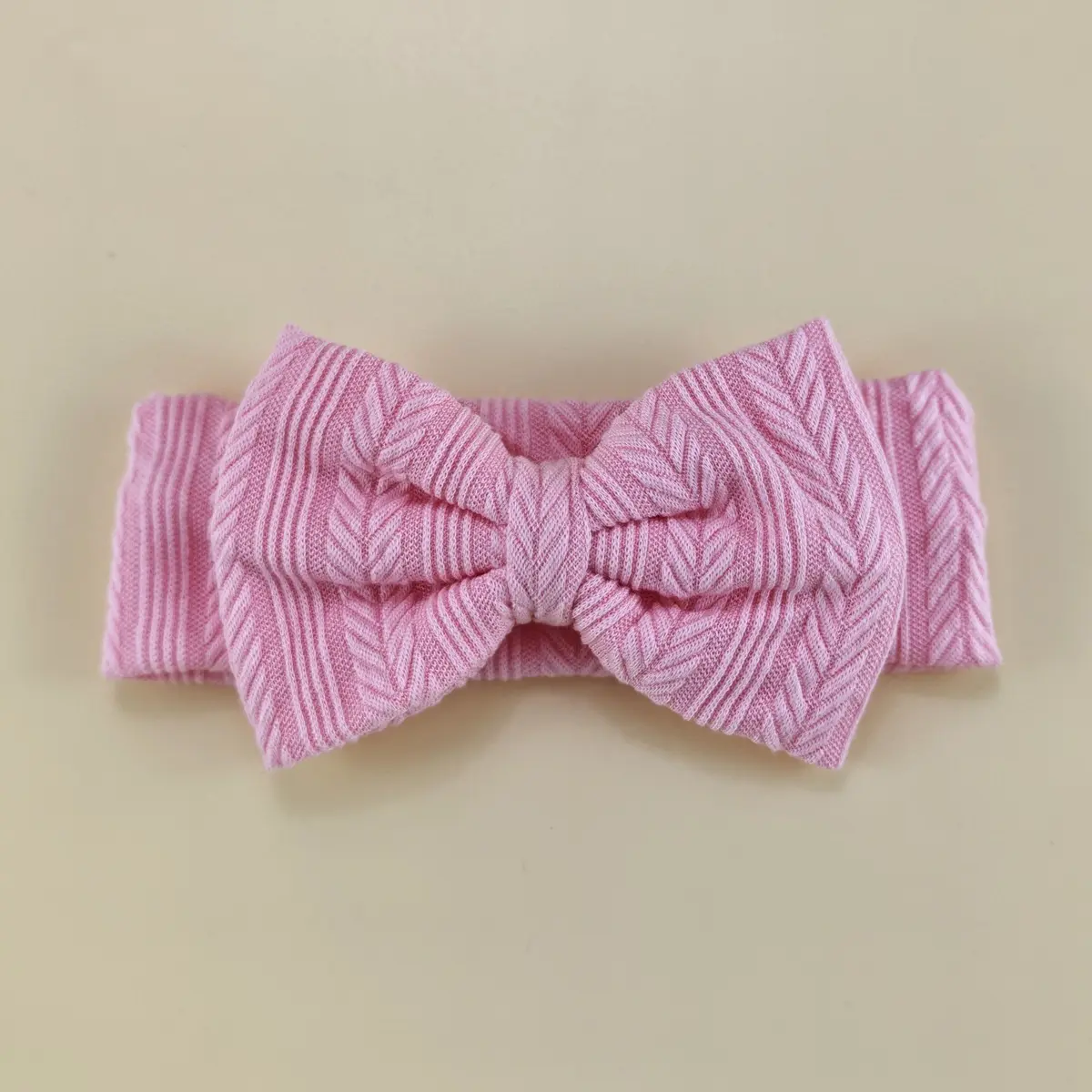 Adorable Big Bow Soft Baby Headband, Elastic Infant Hair Accessory for Newborn Full Moon 100 Days Portrait Shooting