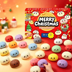 Mysterious Baozi Surprise Holiday Gift, Fun Stress Relief Fidget Squishy, Countdown Calendar Surprise Blind Box, Festive Gift Idea