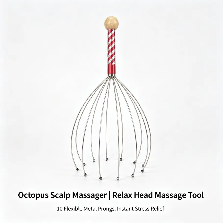 Octopus Head Massage Tool, Soul Extraction Device, Scalp Scratcher, Comfortable Head Therapy, Relaxing Hair Care Accessory, Head Massagers