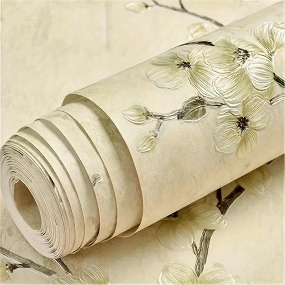 Flower Pattern Wallpaper, Self-adhesive Wall Sticker, Easy Cleaning Wall Decal, Wall Decor for Home Living Room Bedroom, Floral Wallpaper Peel And Stick, Peel And Stick Wallpaper Designs