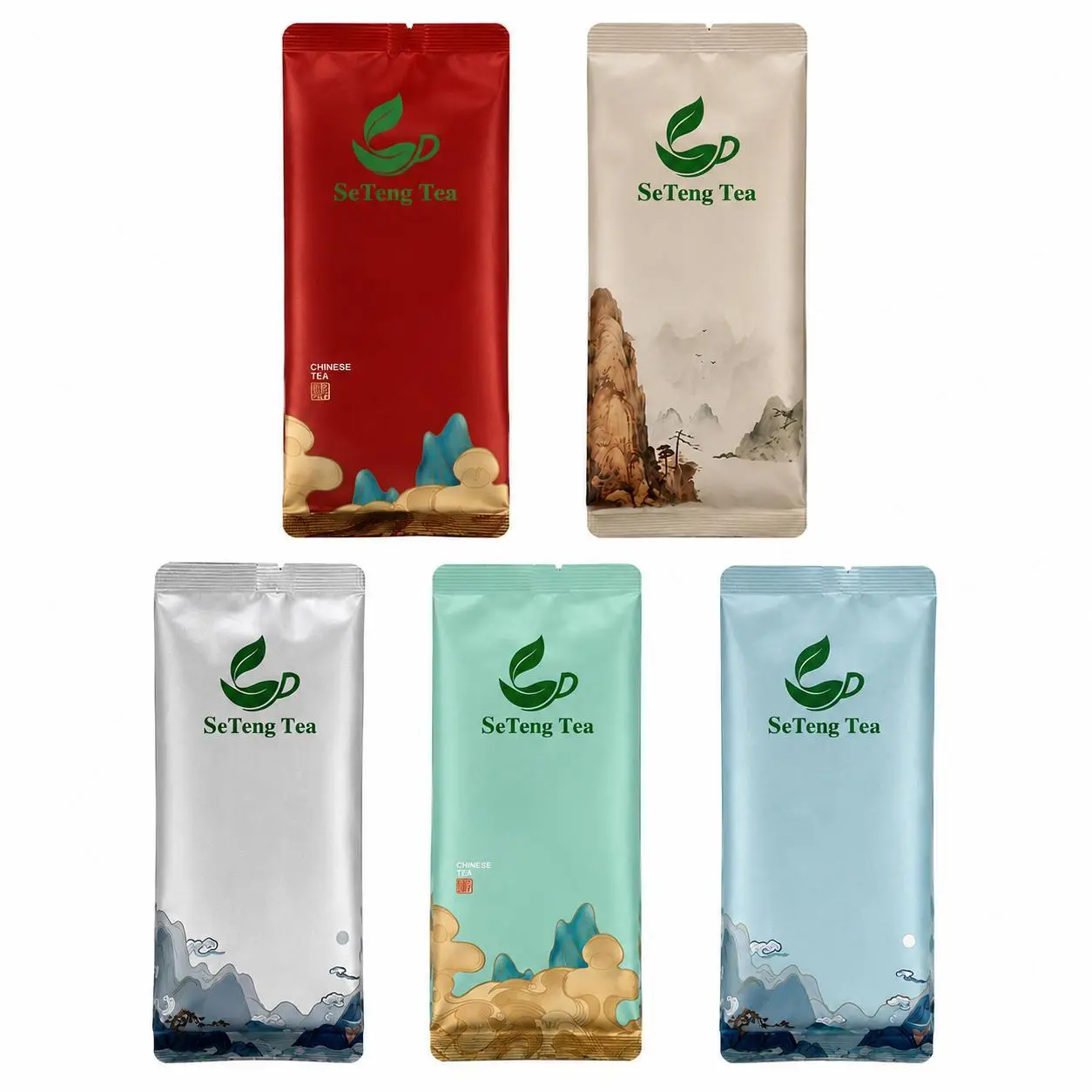 Chinese tea Sampler Set Original Leaf Tea Variety Pack Traditional Loose Leaf Tea Value Pack Supports Wellness 0 Fat Low Calorie Plastic Free Tea Bags Travel Friendly Cold Flu Season Support No Sugar No Gluten Vegan for Men & Women Herbal Tea Bags Natural
