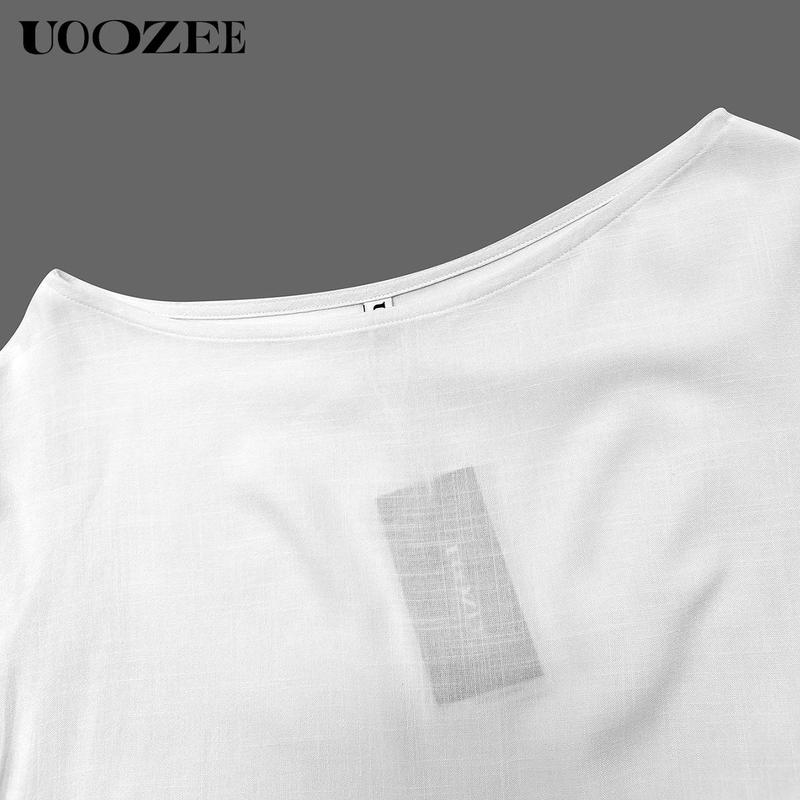 UOOZEE Women's Summer Cotton Blouses - Off Shoulder Long Sleeve Tops in Solid Color for Casual Wear High-Quality Material Multiple Color Options T-shirts