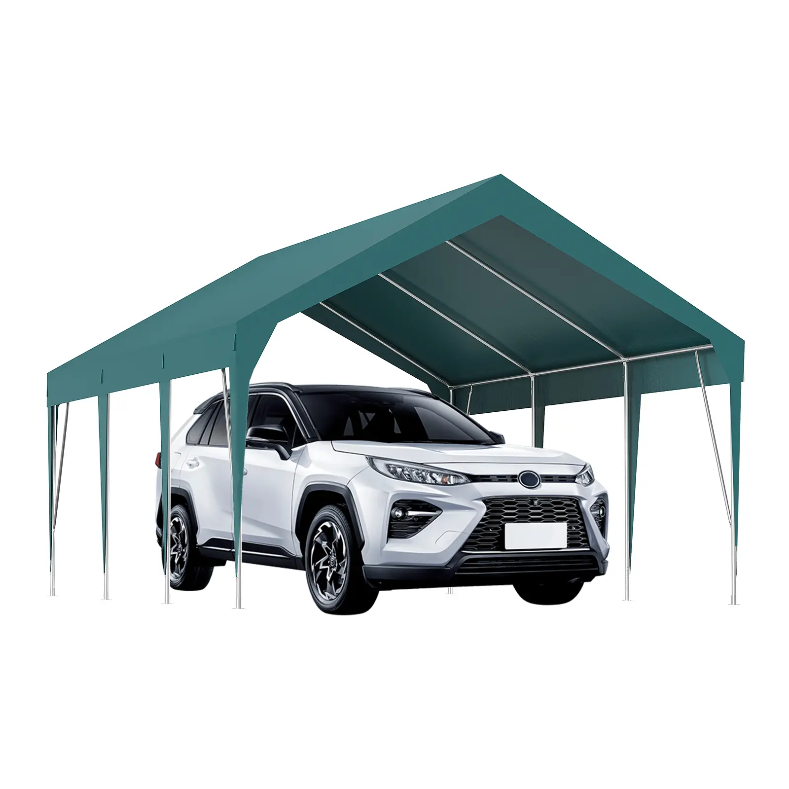 Heavy Duty Carport Canopy – Portable Outdoor Garage Shelter with Waterproof & UV Protection for Cars, Trucks, Boats & Tractors