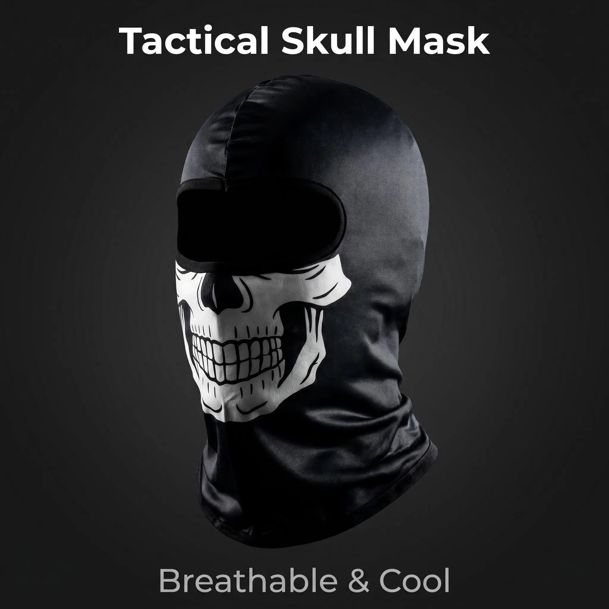 Skull Print Full Head Cover, Unisex Streetwear Balaclava, Breathable Ice Silk Fabric, Halloween Easter Party Costume Accessory