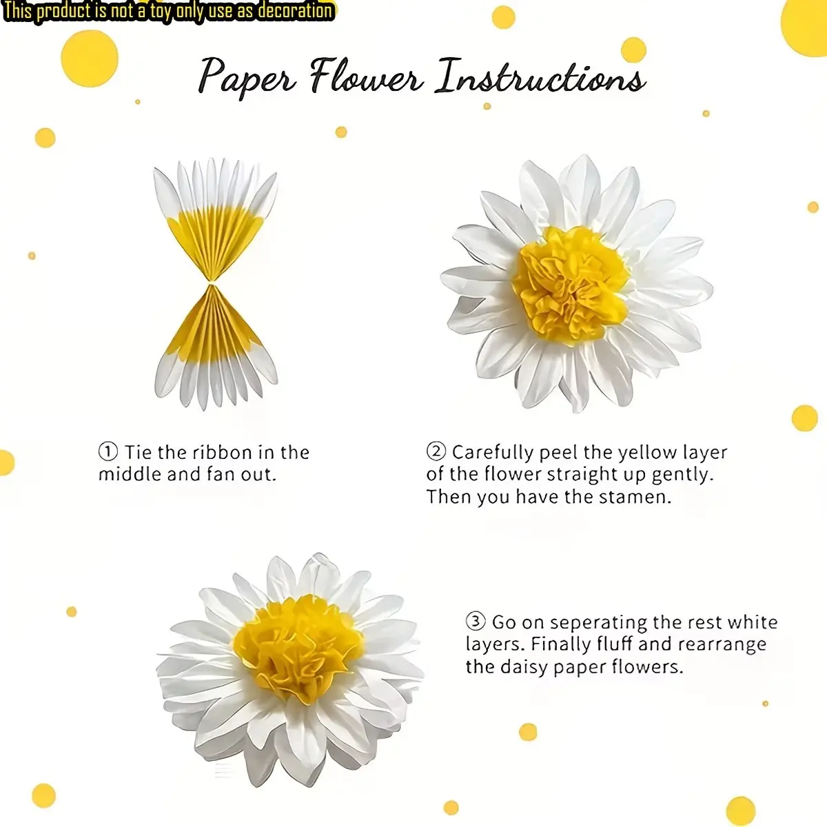 8pcs & Daisy Paper Flowers, Colorful Flower Core Paper, Ideal for Birthdays, Weddings, Classroom Decorations, Halloween, Christmas