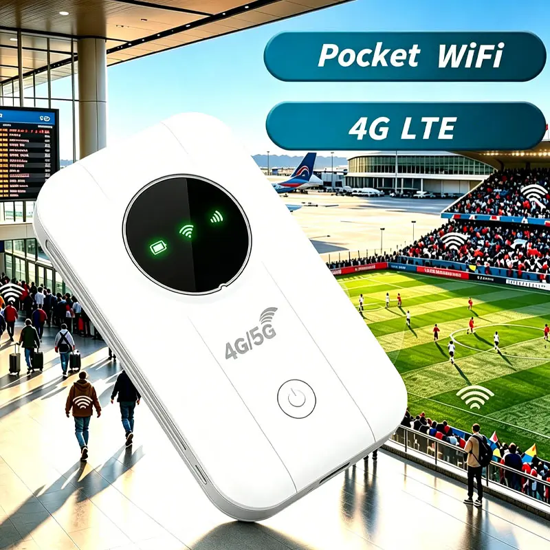 4G/5G LTE Pocket Mobile Hotspot Router, Built In Wifi, 300Mbps Portable Travel WiFi Supports Up to 10 Connected Devices, WPA2 Secure Private Internet, Universal for All European Countries, Perfect for Campers, Motorhomes & Outdoor Use