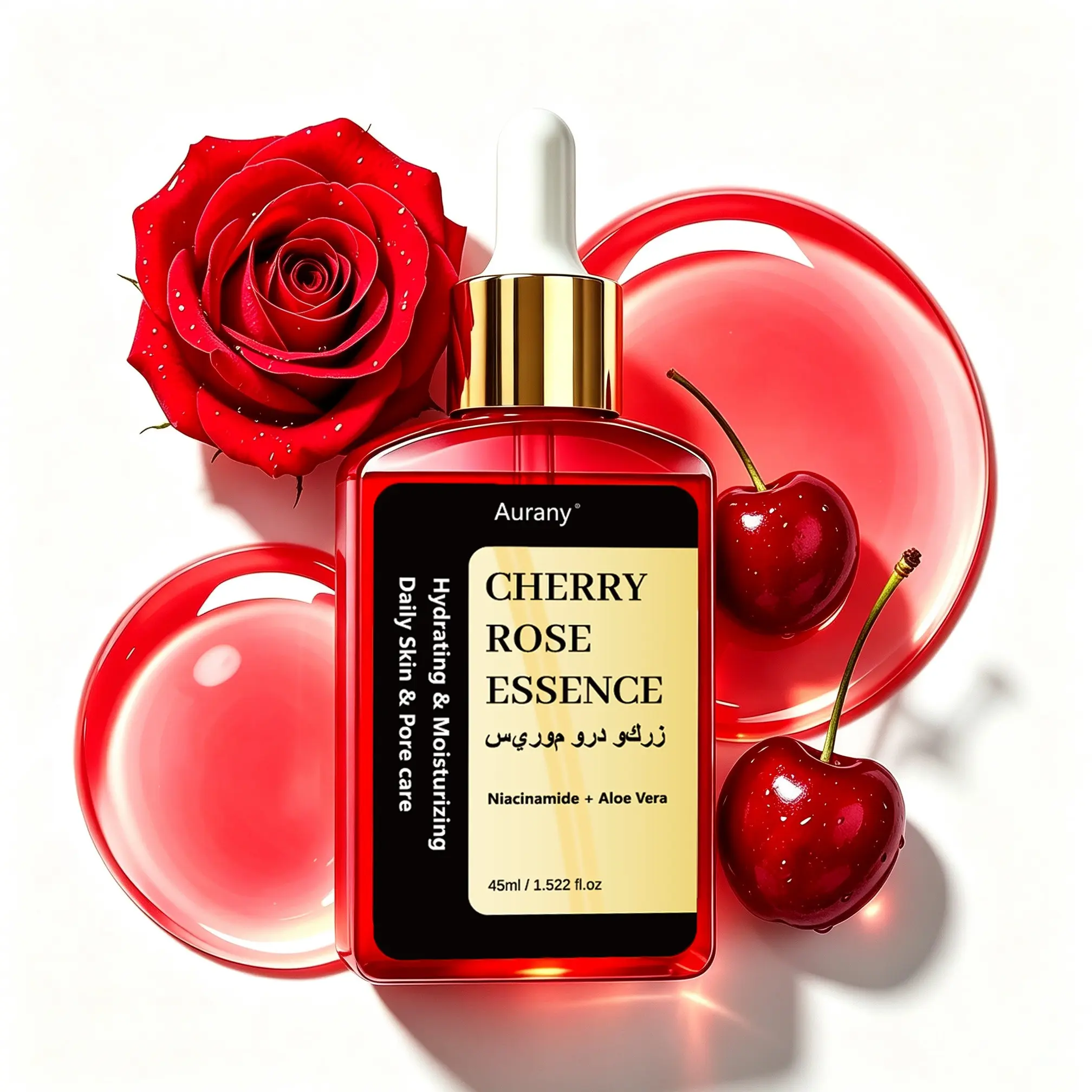 Rose Essential For Skin, Essence For Face, Essence Skincare，Hydrating & Moisturizing, Daily Skin & Pore Care, Maintains Skin Firmness, Lightweight & Non-Greasy, Fast-Absorbing, Leaves Skin Soft & Supple