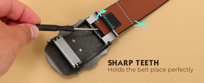 BELTROAD Automatic Ratchet Western Belt Mens Cowboy Belts with Western Buckle Belt for Jeans Gifts Business Belt Christmas Gifts