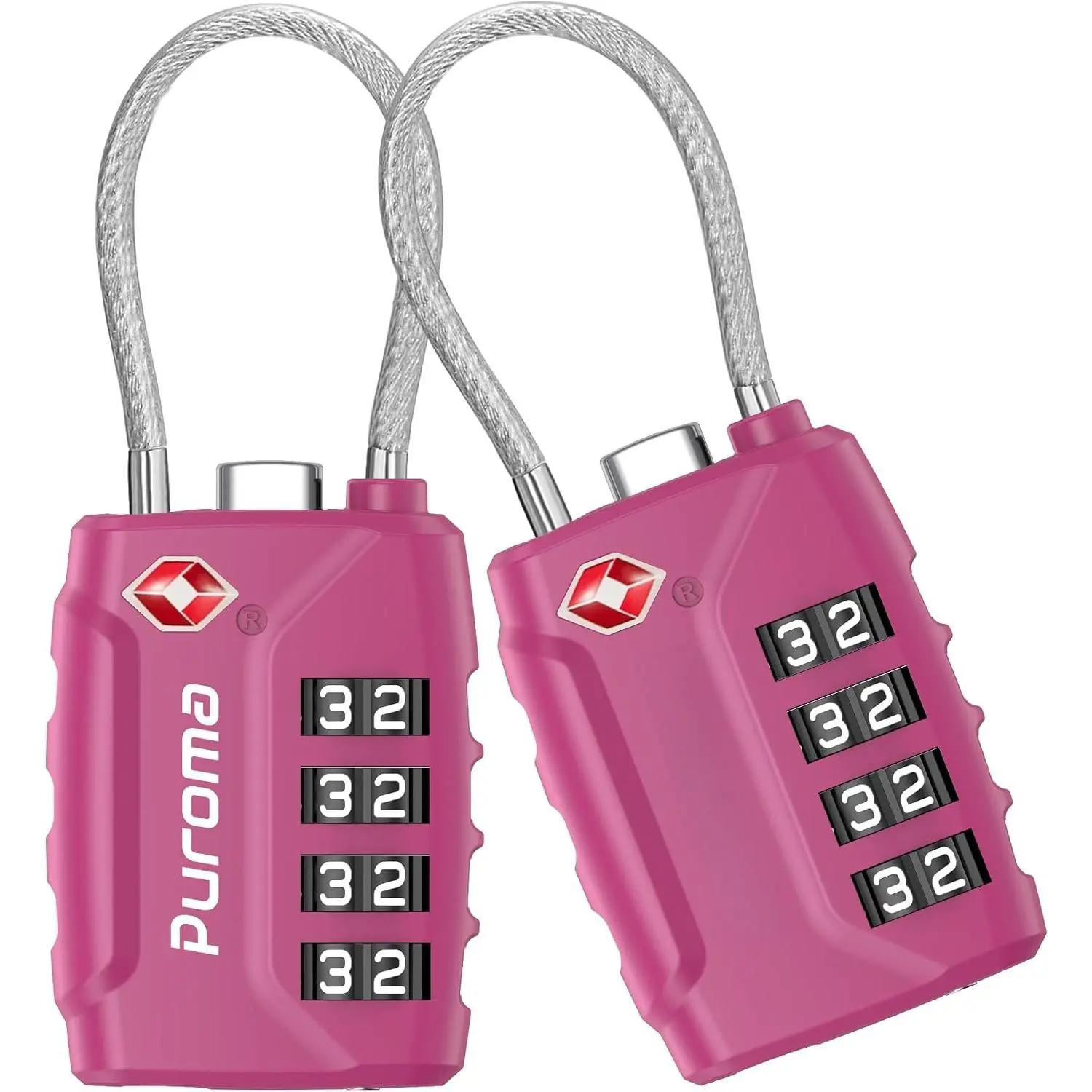 2 Pack TSA Approved Luggage Locks, 4 Digit Combination Travel  Locks Resettable Code Lock with Zinc Alloy  for Suitcase, Toolbox, Backpack, Bag, Gym Locker (  Dark)