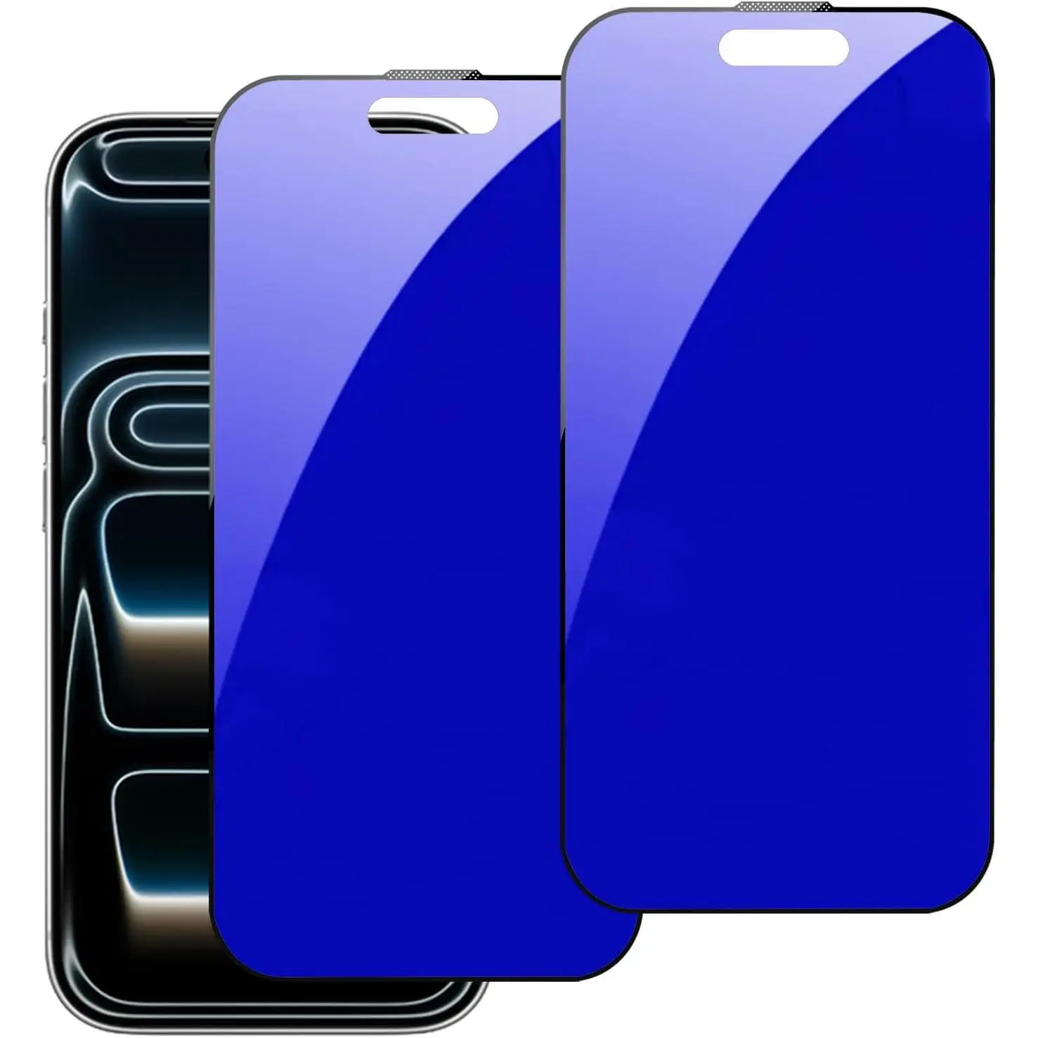 2 Pack for  17 Pro  Screen Protector Anti spy Tempered Glass Anti blue Light Film 6.3 inch