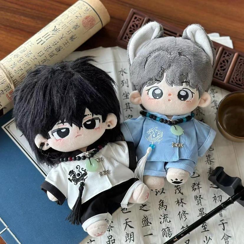 20cm Cotton Doll Clothes Ancient Chinese Style Four Big Beasts Suit Non-Attribute Kawaii Doll Outfit for Collectible Figures