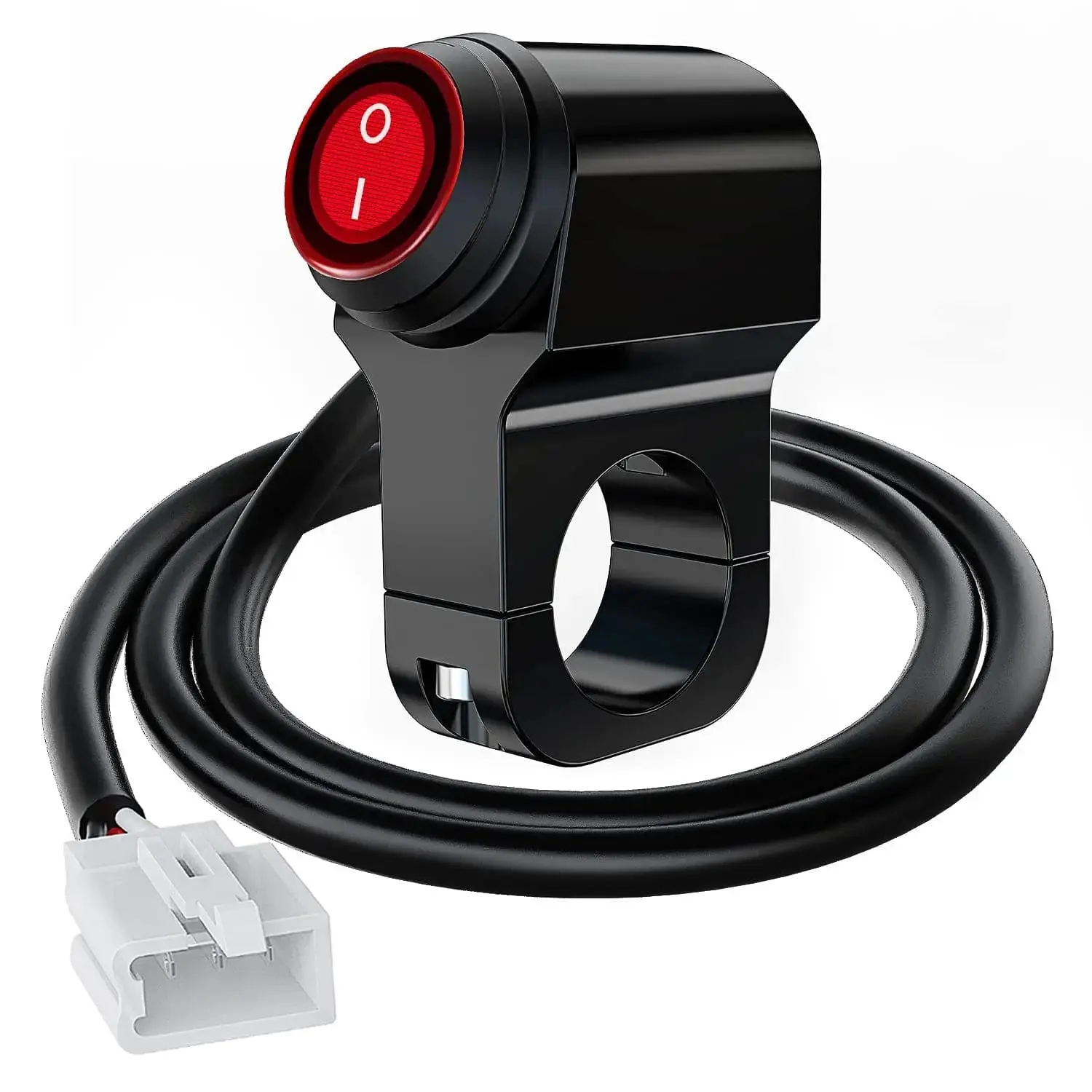 Nilight 7/8" Fit Motorcycle Handlebar Switch Control, Waterproof, CNC Machined Aluminum Alloy On/Off Electrical Switch Accessory