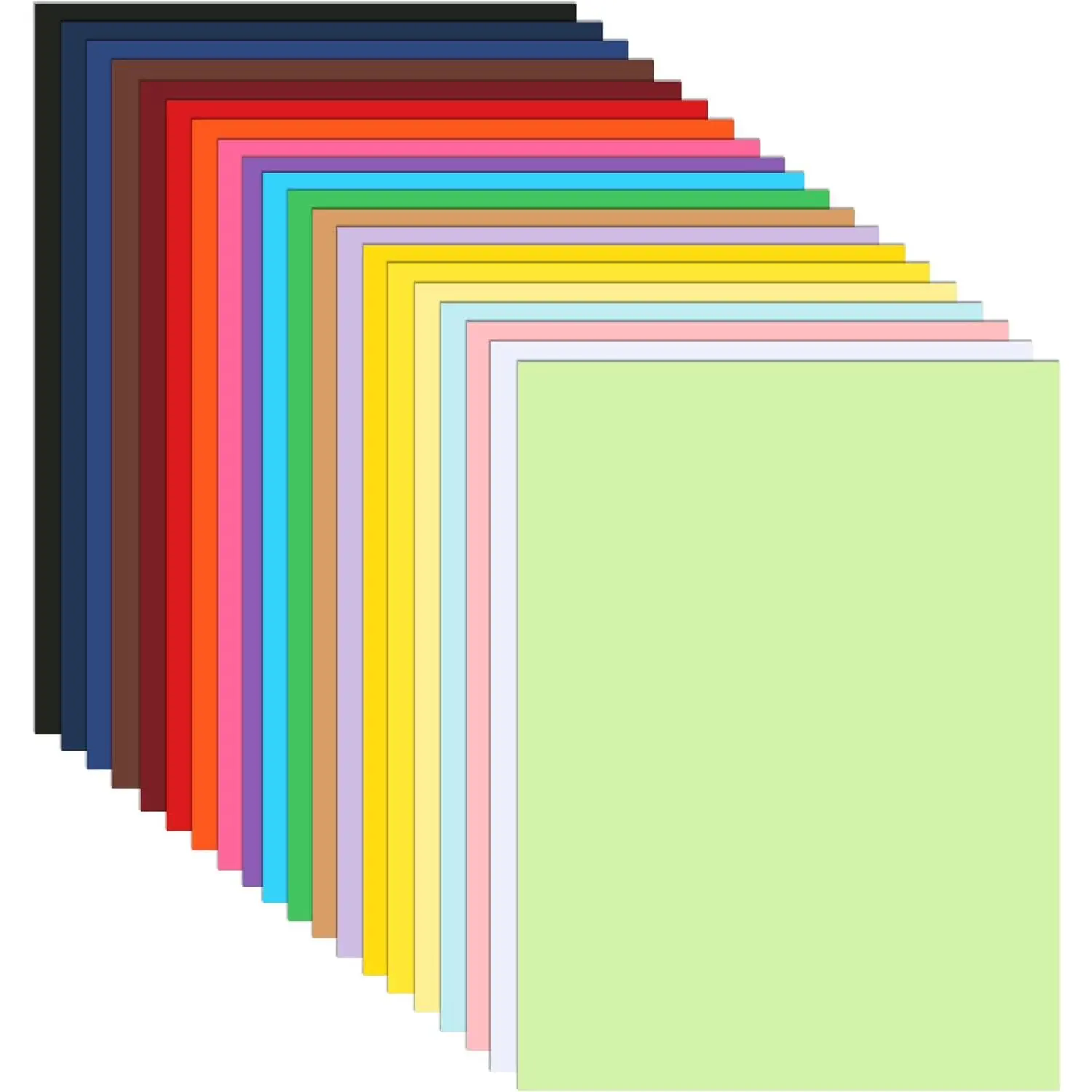 40 Sheets 20  Colors Cardstock 8.5 x 11 Craft Paper 75lb