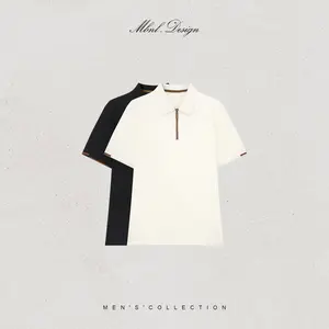 MBNL-F / Men's Half-Zip Polo Tee | Qin Lei Menswear | Premium Custom Spun Cotton | Structured Fit | Buttery Soft | Highly Breathable LL-WSY1326