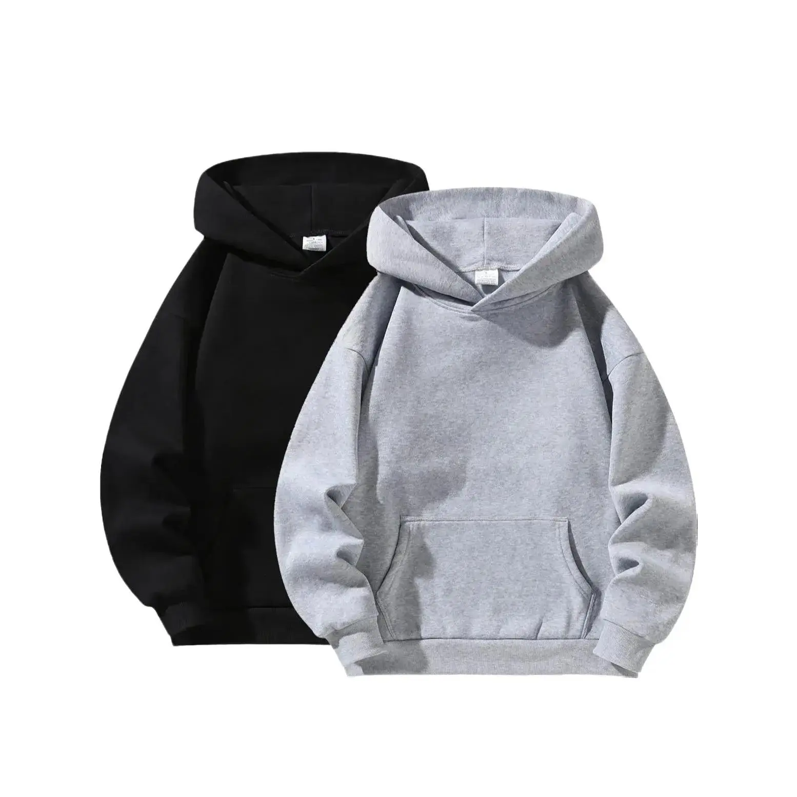 Men's Loose-Fit Long-Sleeve Hooded Pullover Sweater - Fleece Fabric, Soft Breathable Durable, Minimalist Solid Color, Pockets, Machine Washable, Fashion Streetwear, Outdoor Everyday Tops, Back to School Haul Cute Trendy Clothes for Students,
