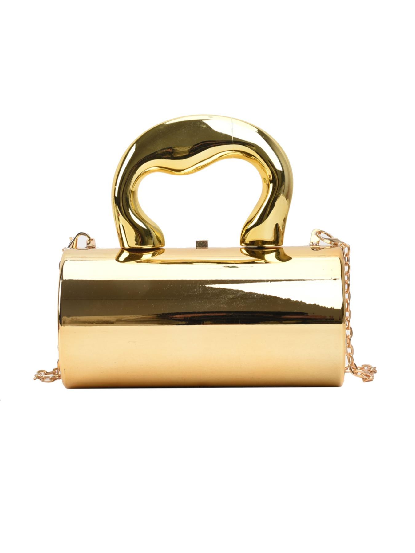 Women's Elegant Chain Strap Handbag, Exquisite Trendy Metallic-look Handbag, Fashionable Handbag for Daily Use, Daily Commuting Bag, Fashionable Evening Bag, Stylish Versatile Bag, Fashion Purses