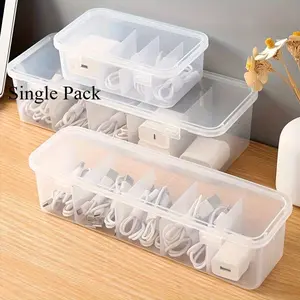 Single Pack Multi-Functional Cable Organizer Box, Durable Plastic, Ideal for Home and Office, Perfect Storage Solution