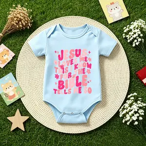 JESUS LOVES ME THIS I KNOW FOR THE BIBLE TELLS ME SO 1 Pink Floral Baby Onesie | Soft Cotton Infant Bodysuit, Newborn Going Home Outfit, Cute Baby Shower Gift - Breathable Everyday Essential for 0-24 Months