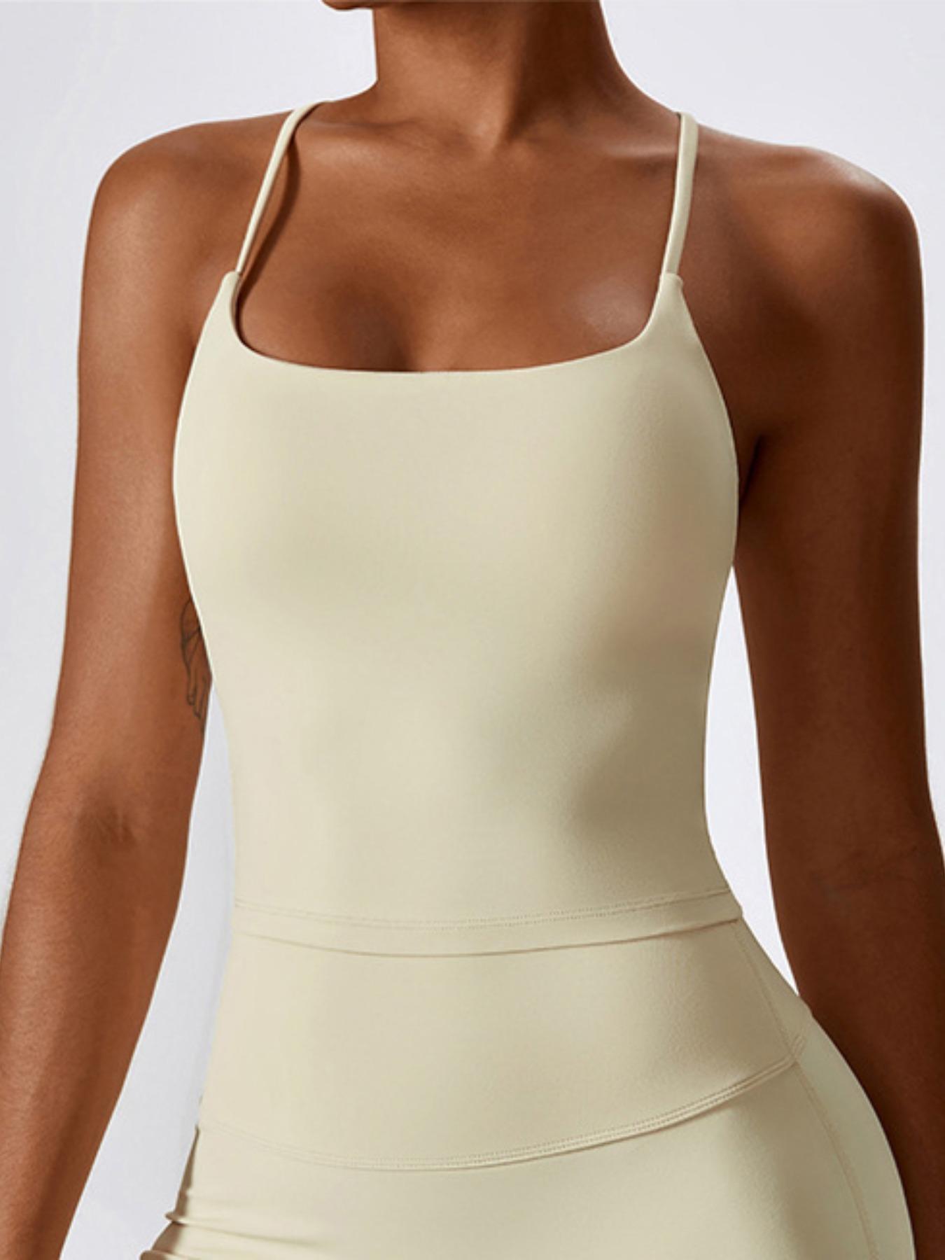 Criss-Cross Backless Sports Vest, Y2K Streetwear Running Vest, Casual Comfy Breathable Cami Top for Yoga, Running and Fitness, Sleeveless Workout Activewear for Summer, Sport Vests