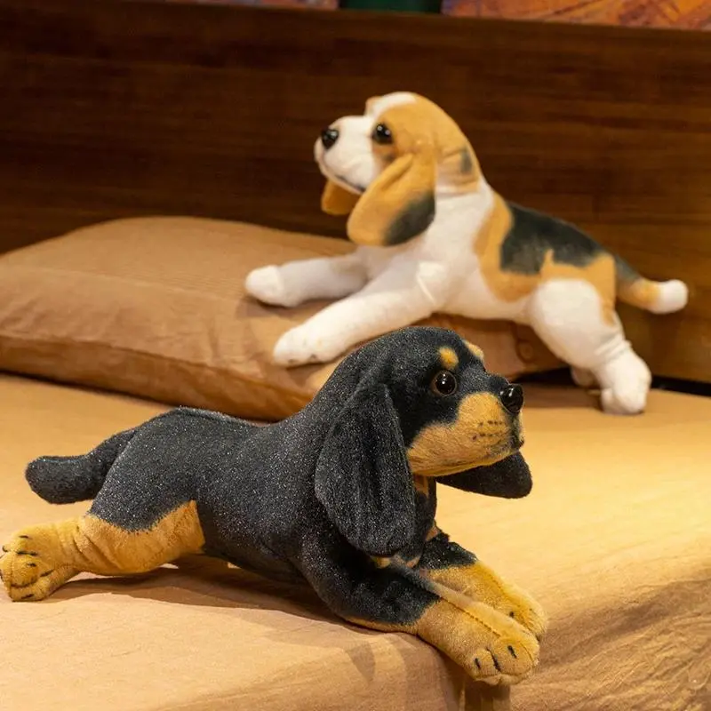 Lifelike Breed Dog Plush Toys - Dalmatian, Rottweiler, King Charles, Beagle Stuffed Dolls - Fluffy Soft Unisex Toy for Dog Lovers, Birthday Gift