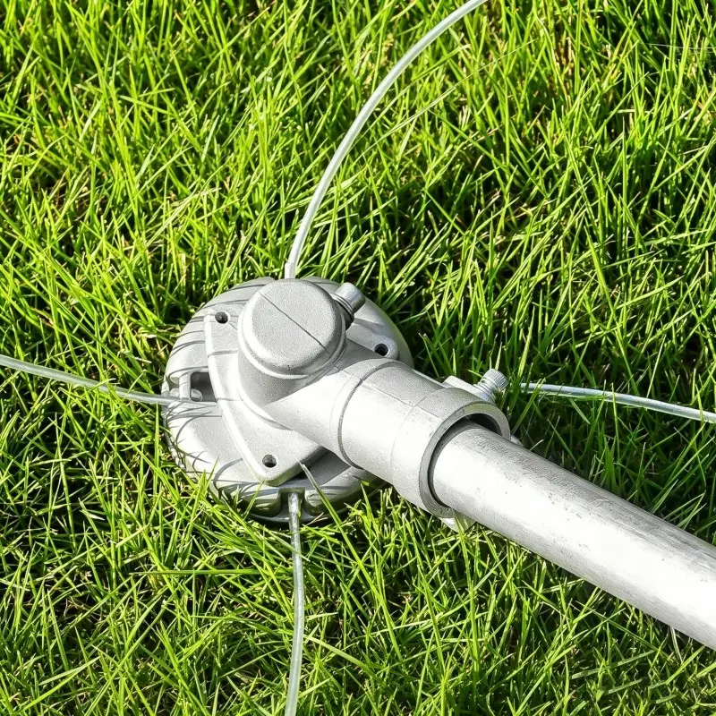 Universal Aluminum Lightweight String Trimmer Head, Heavy Duty Metal Weed Eater Head Replacement with Bonus Trimmer Lines, Easy Load Brush Cutter Parts for Outdoor Lawn Mower & Garden Yard Care