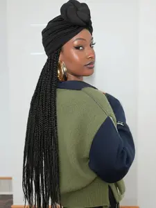 Women's Fashion Braid Cap Wig 30 Inch, Synthetic Braids with Headband, Easy Care & Stylish Hair Styles, Comfortable & Versatile Design