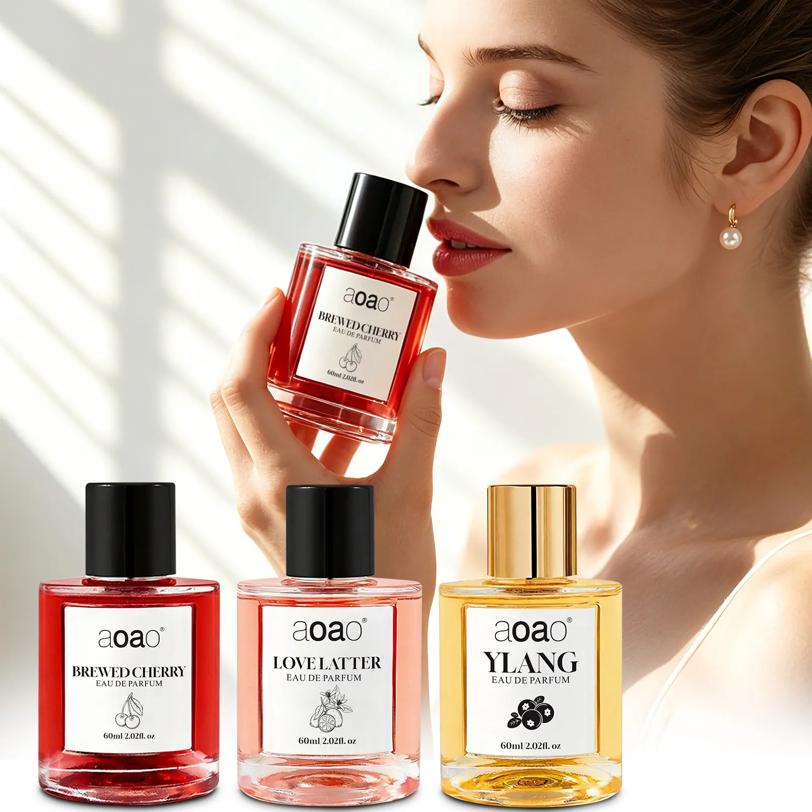 Women's Long-Lasting Fragrance, Fresh Floral Fruit & Creamy Vanilla Scent, 60ML Perfume Spray, Refreshing Light Aroma, Ideal for Daily Use