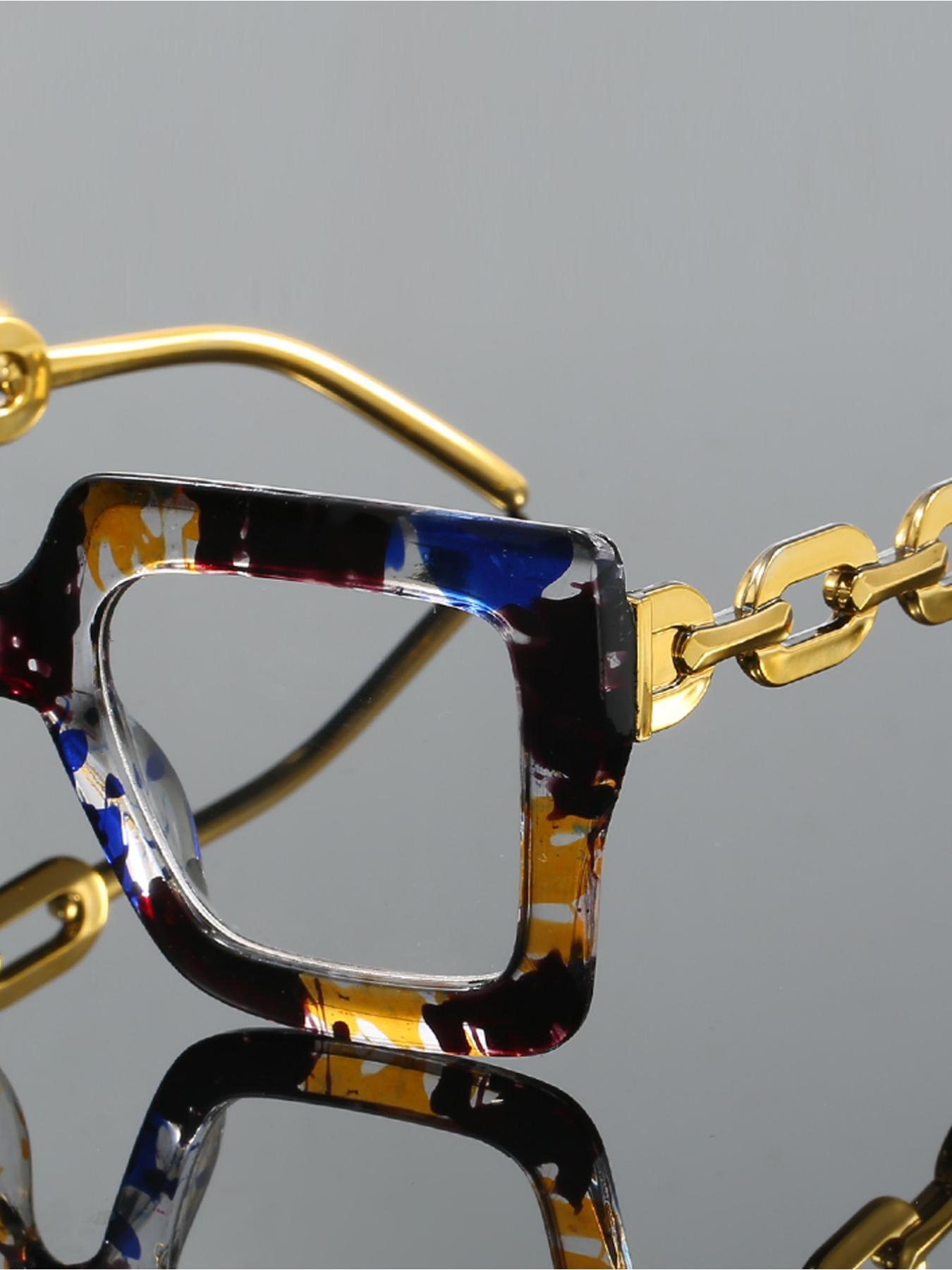 Unisex Fashionable All-match Trendy Tinted Lens Eyeglasses, Stylish Trendy Eyewear, Casual Eyeglasses for Everyday Use, Fashion Accessories for Outdoor Activities