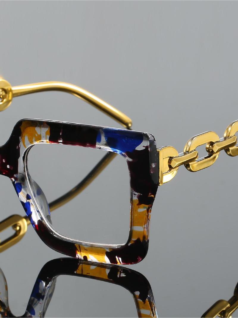 Unisex Fashionable All-match Trendy Tinted Lens Eyeglasses, Stylish Trendy Eyewear, Casual Eyeglasses for Everyday Use, Fashion Accessories for Outdoor Activities