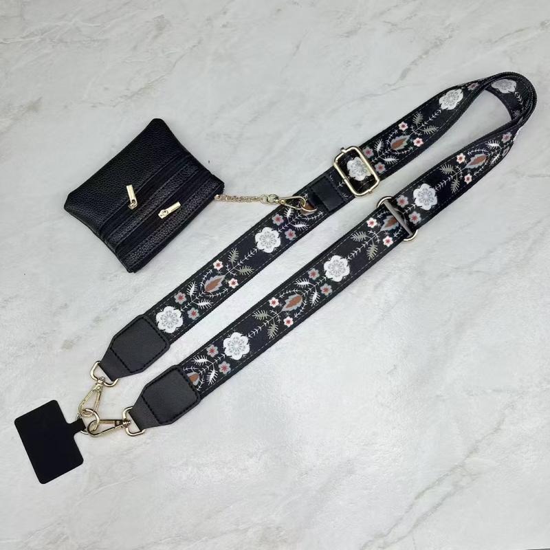 Clip and Go Crossbody Phone Lanyard with Built-In Wallet & Zipper Pouch, Adjustable Strap, All-in-One Holder for Roller Coasters, Durable Phone Charm, Perfect Mothers Day Gift for Android Phones