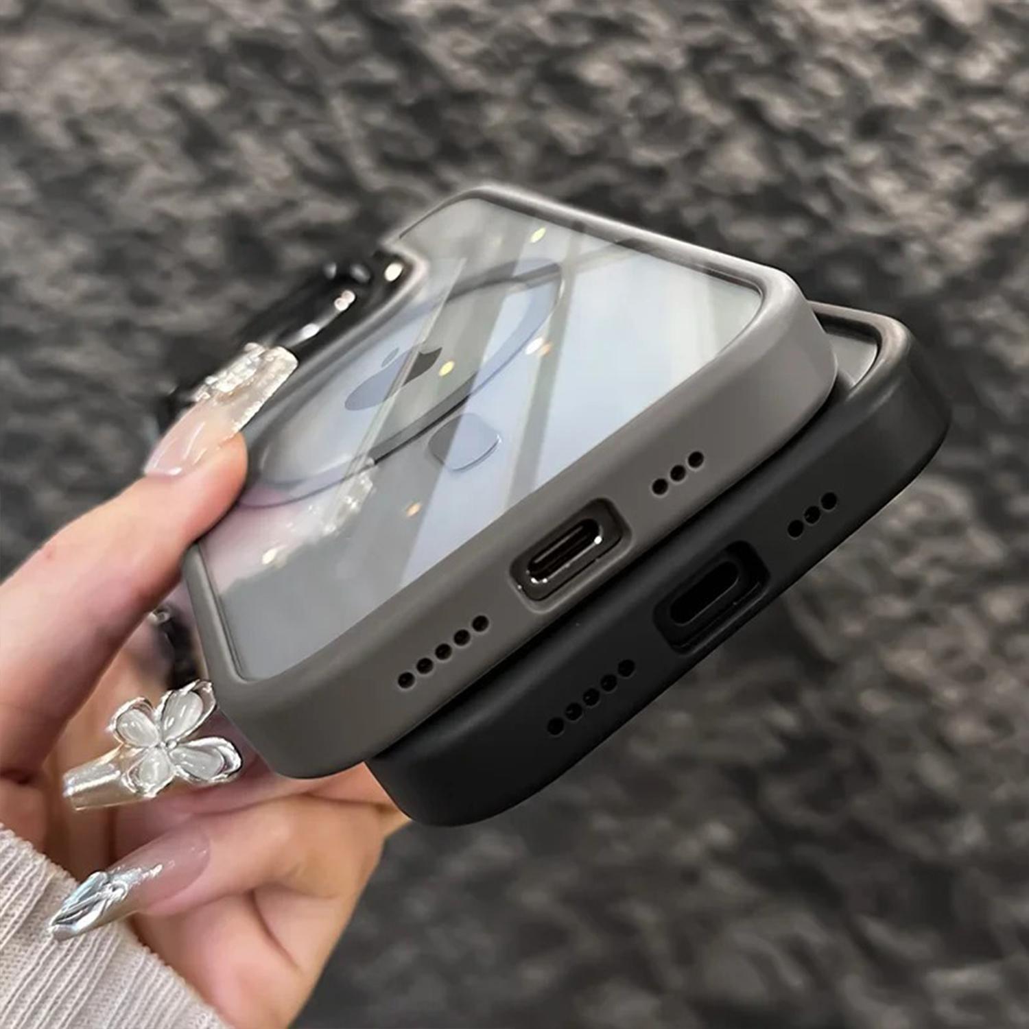 For iPhone 17 Pro Max 17 Air 12 13 14 15 16 Case, Compatible with MagSafe, Built-in Camera Ring Stand, Camera Lens Protector, Military-Grade Protection, Magnetic Phone Case for iPhone 16 15 14 Plus, Clear Kickstand Case