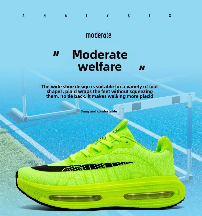 New Air Cushion Couple Running Shoes for Men Women Gore-Tex Technology Comfortable Stylish Design Neon Yellow & Black Shoes with Air Cushion Technology for Daily Wear or Light Activities air cushion sole