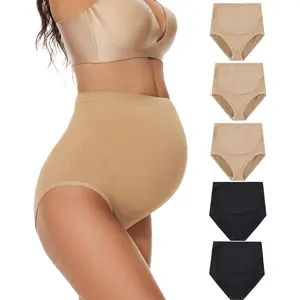 Maternity Underwear Over Bump, Seamless Maternity Support Panties, Plus Size, Multi Pack