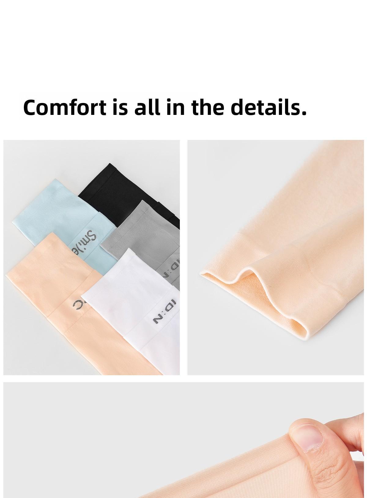 Sun Protection Arm Sleeves for Women Breathable Cooling Ice Silk for Driving Cycling & Outdoor Sports Double Ribbed Cuff Hidden Thumb Hole Quick Dry Fabric UPF50+ UV Protection