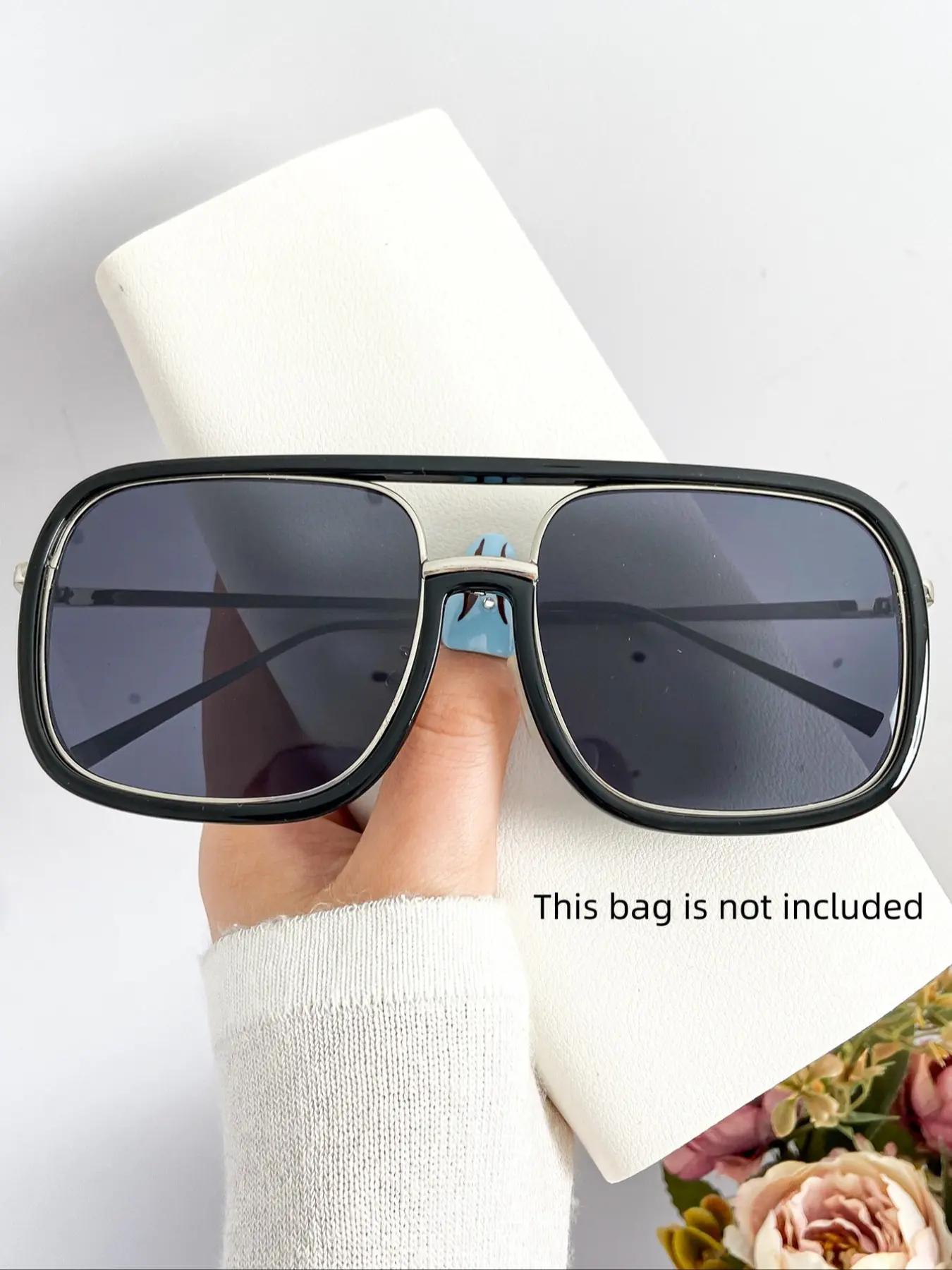 Unisex Street Style Tortoise Pattern Flat Top Frame Glasses, Trendy Casual Glasses for Everyday Use, Fashion Accessories for Outdoor Activities
