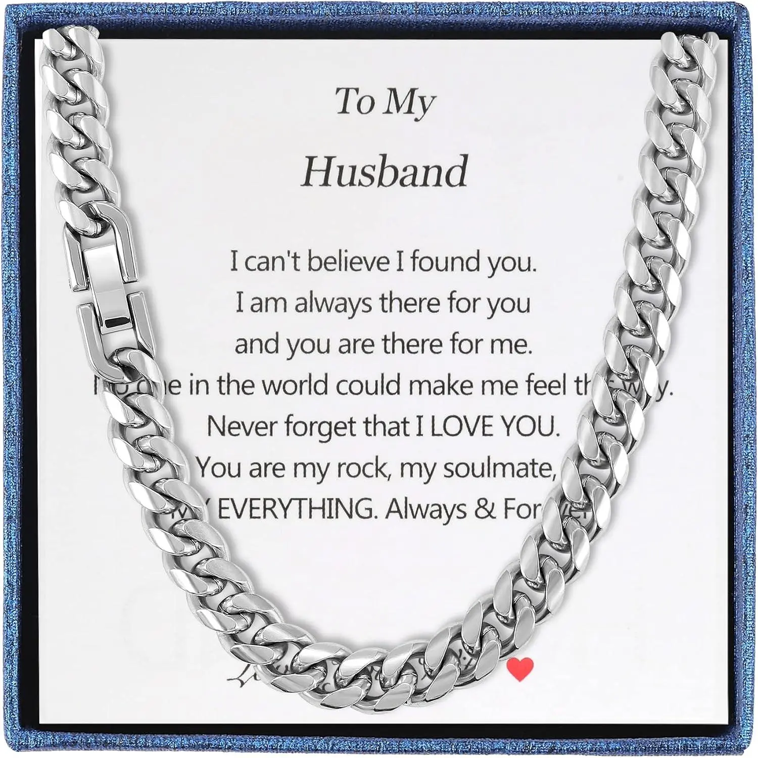 Mens Cuban Link Chain Necklace,  Stainless Steel Chain 8MM  Hop Granduation Birthday Christmas Anniversary Birthday  for Dad Son  Boyfriend Husband