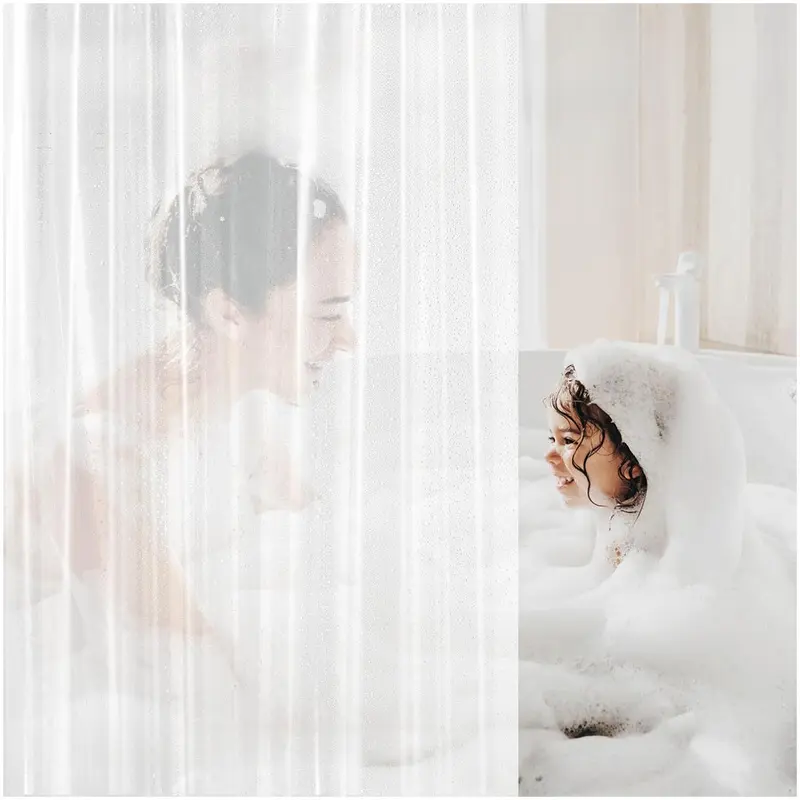 Best Selling Transparent Clear PEVA Shower Curtain, Waterproof And Mildew Proof, Bathroom Shower Partition Curtain, Multi-Purpose Home Cover Curtain And Door Curtain