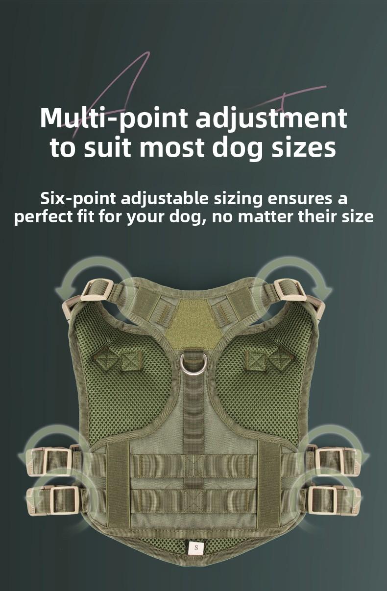 Tactical Dog Harness – Universal Harness, Walking Harness & Safety Harnesses for Small to Large Dogs, Durable Reflective, Easy to Control, No Pull Adjustable Pet Harness, Pet Supplies