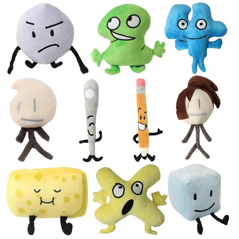 2026 Hot Battle for Dream Island Plush Toy, 10 Styles (Leafy, Firey, Flower, Waterdrop, Bubble), 100% High Quality PP Cotton, 15-28cm (20cm Option), Kids Gift Plushie Pillow Doll