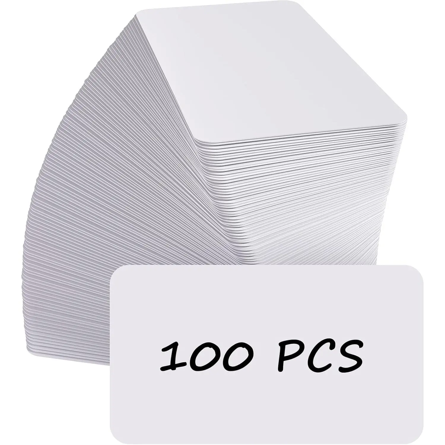 3.5 x 2 Blank Business Cards 100 count | 300 GSM White Cardstock,  Paper Note Card, Thank You Cards, Small DIY Message Card for Business